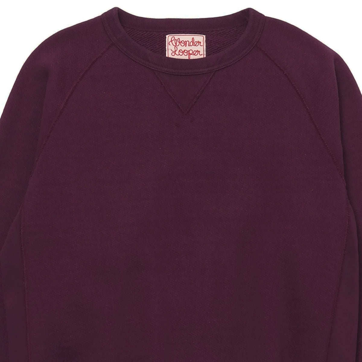 Wonder Looper Double Heavyweight French Terry Pullover Crewneck - Burgundy