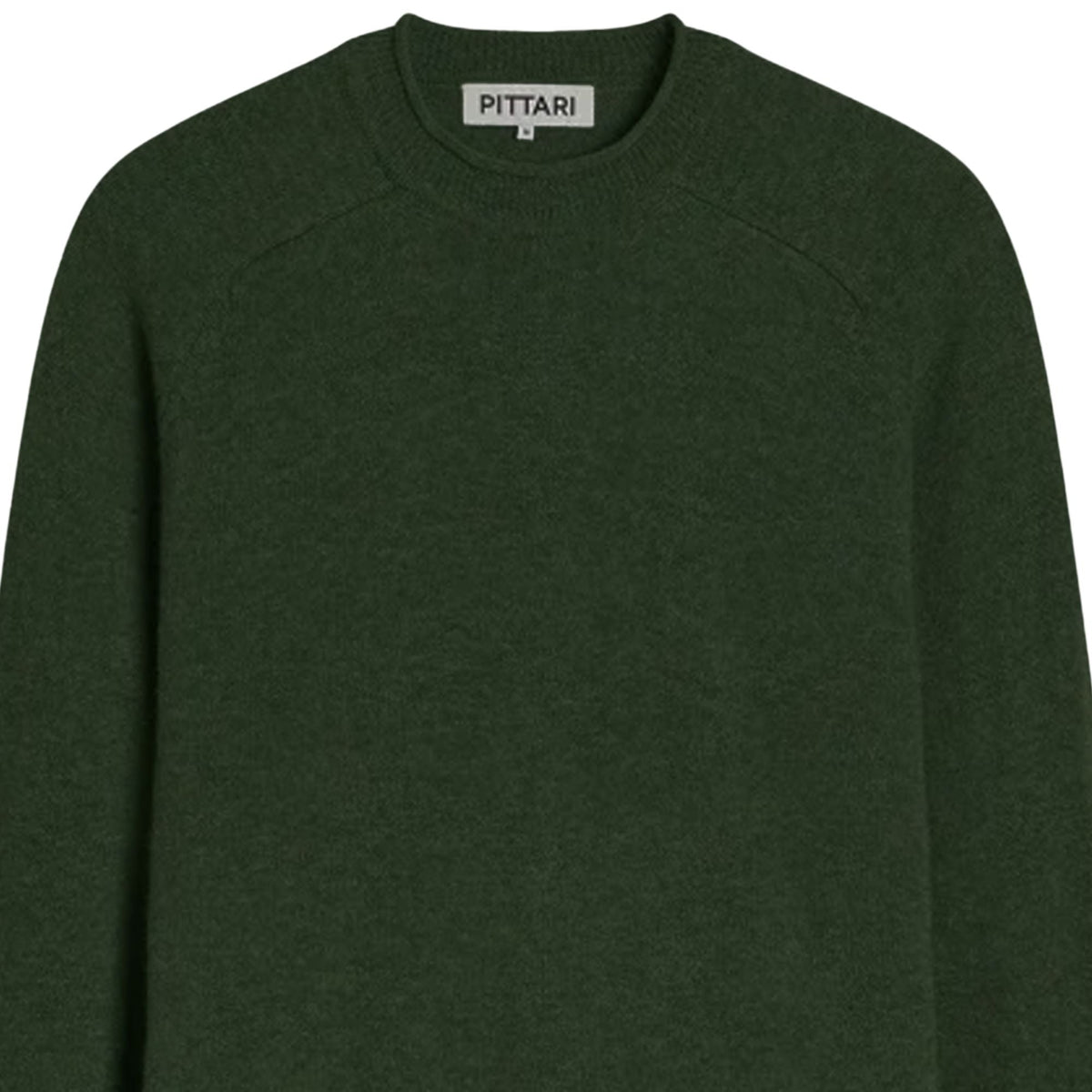 Pittari Usk Lambswool Roll Collar Jumper - Rosemary