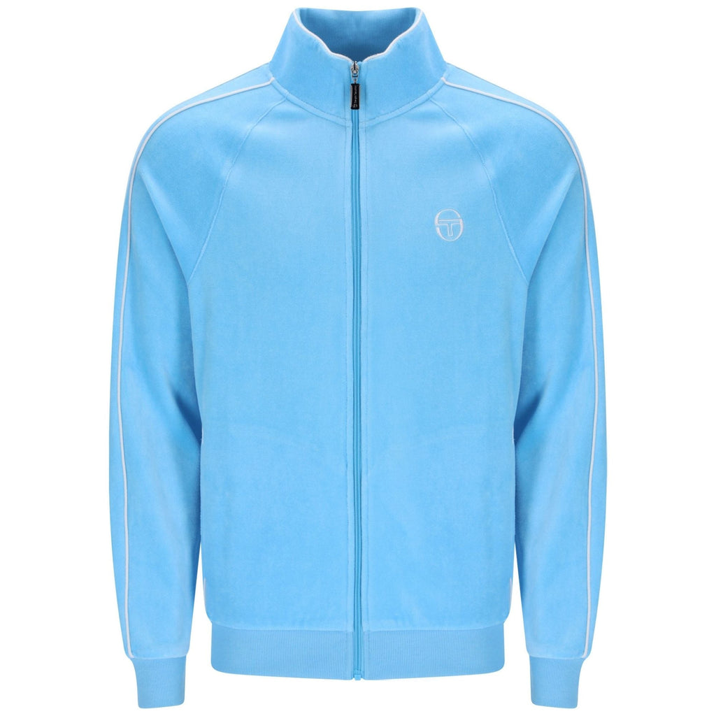 Sergio Tacchini Tasso Velour Track Top - Baltic Sea
