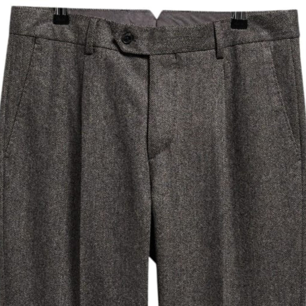 Barbour Fairford Herringbone Trousers - Grey Marl