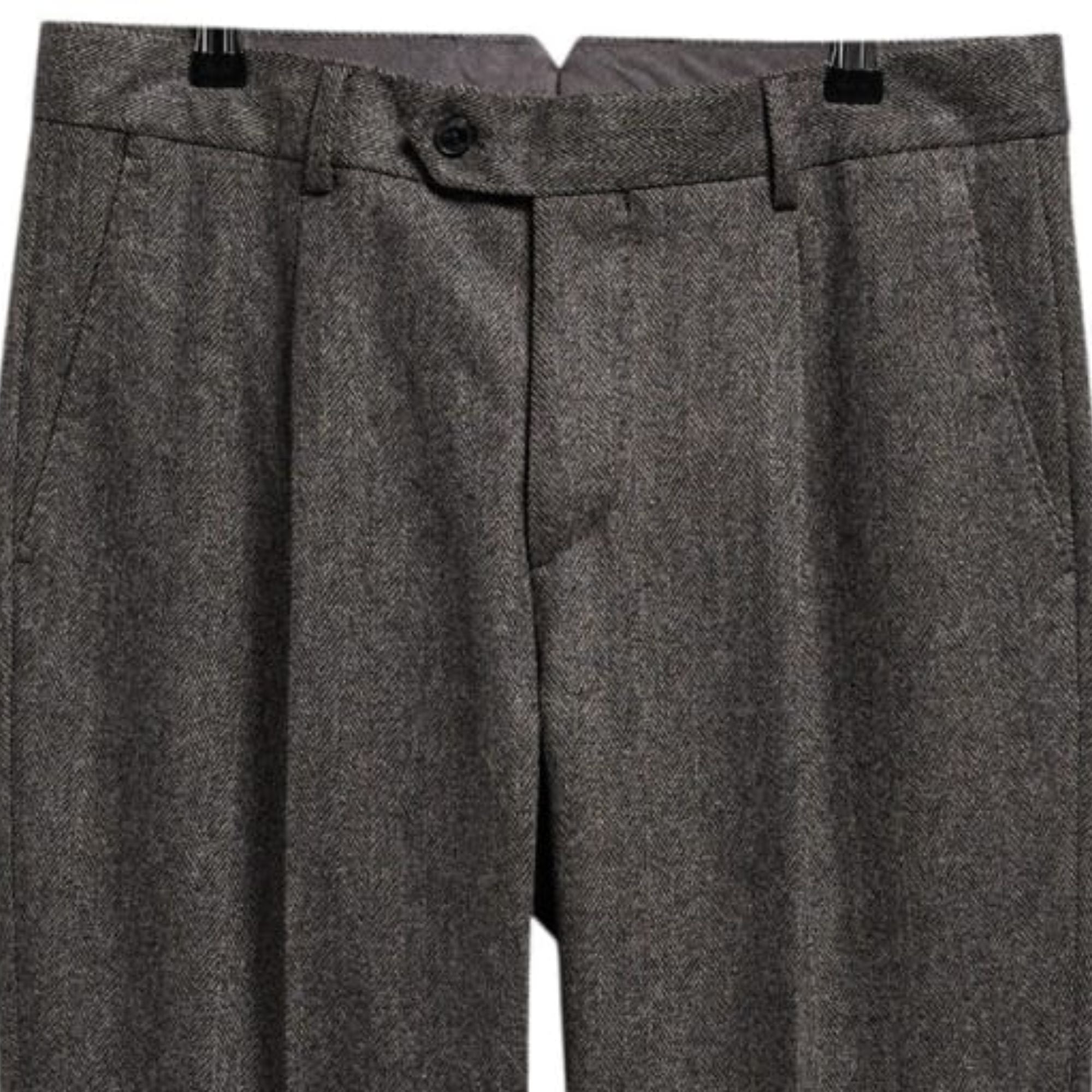 Barbour Fairford Herringbone Trousers - Grey Marl