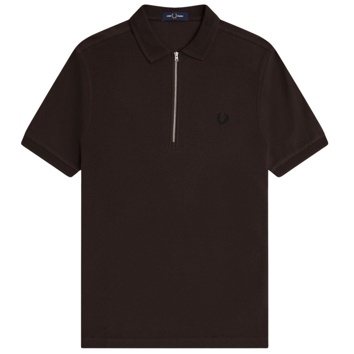 Fred Perry Crepe Pique Polo Shirt - Rich Brown