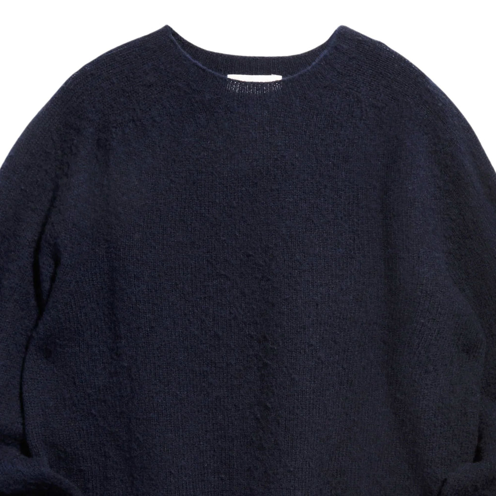 YMC Suedehead Crew Knit Jumper - Navy