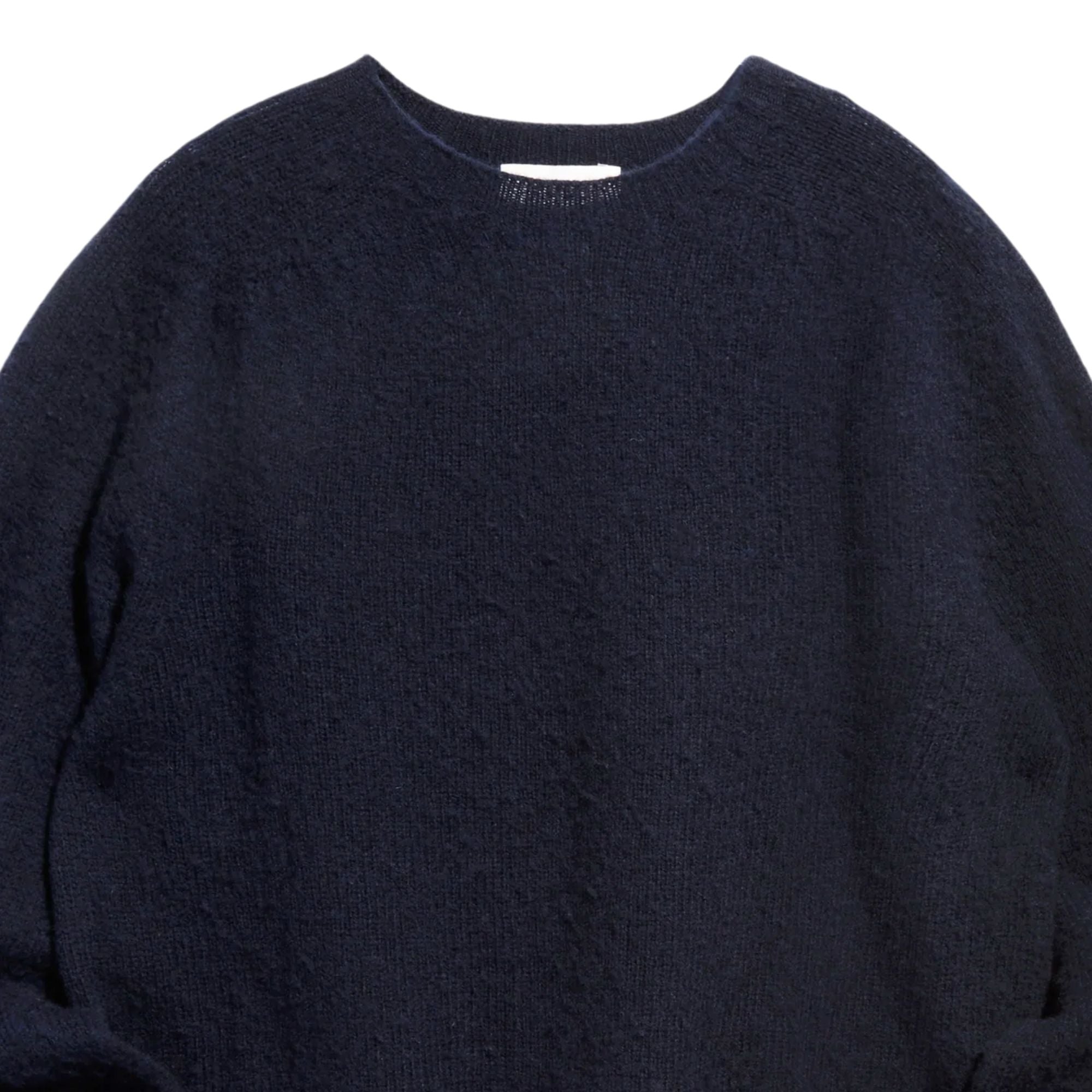YMC Suedehead Crew Knit Jumper - Navy