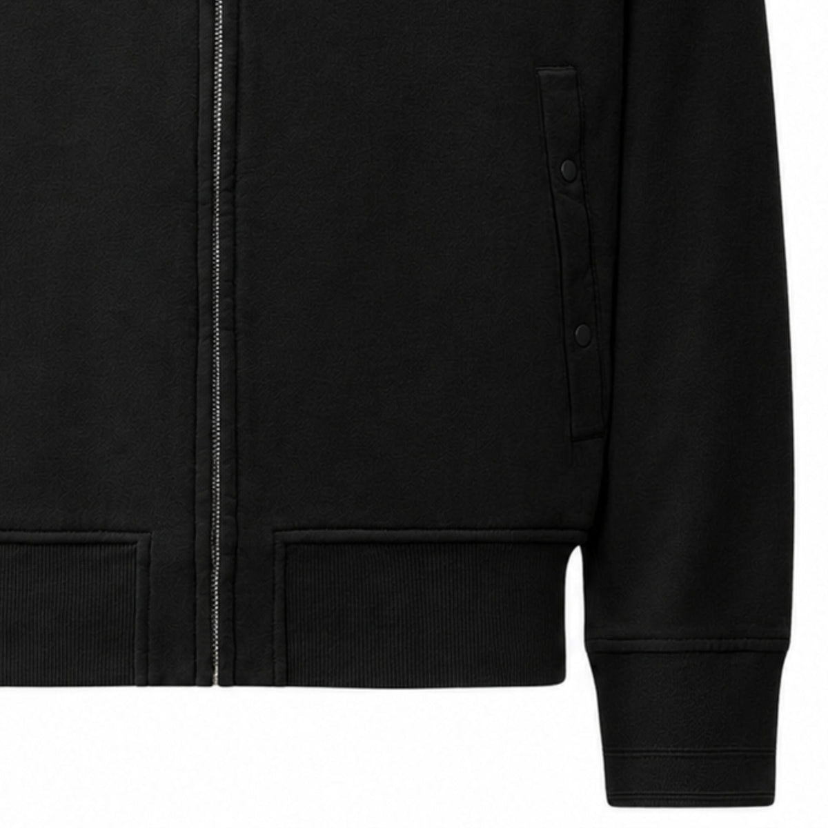 C.P Company Diagonal Raised Fleece Polo Zip Sweatshirt - Black