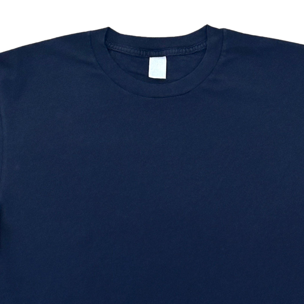 Velva Sheen Blank Short Sleeve Crew Neck T-Shirt - Navy