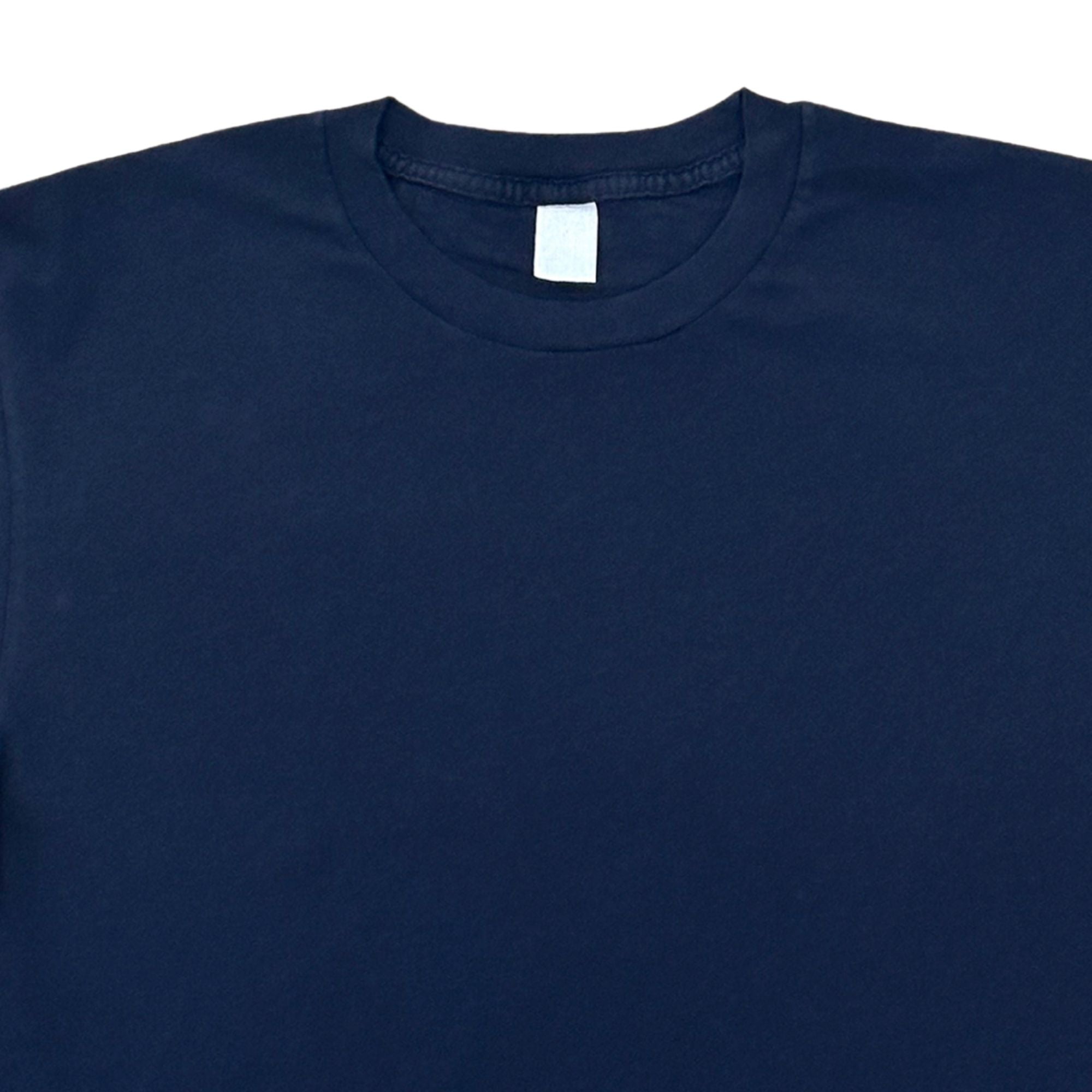 Velva Sheen Blank Short Sleeve Crew Neck T-Shirt - Navy