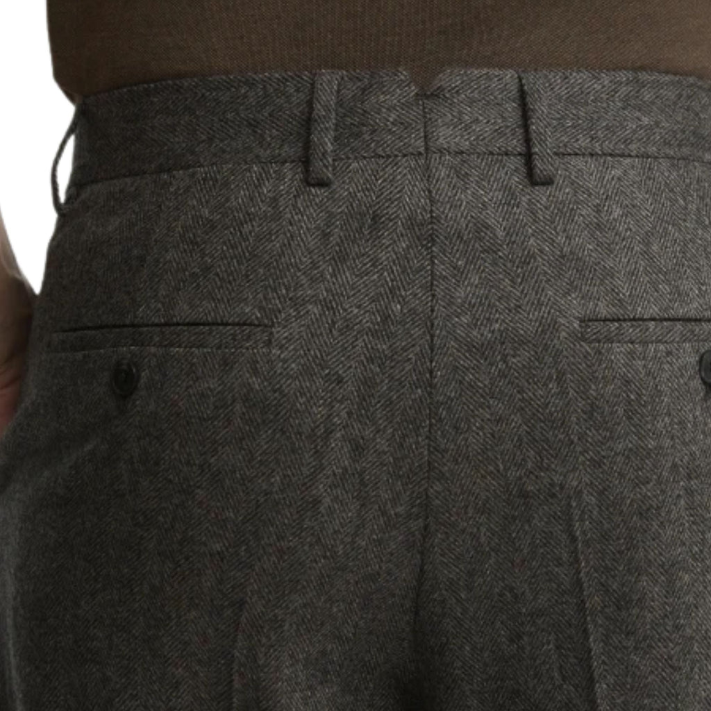 Barbour Fairford Herringbone Trousers - Grey Marl
