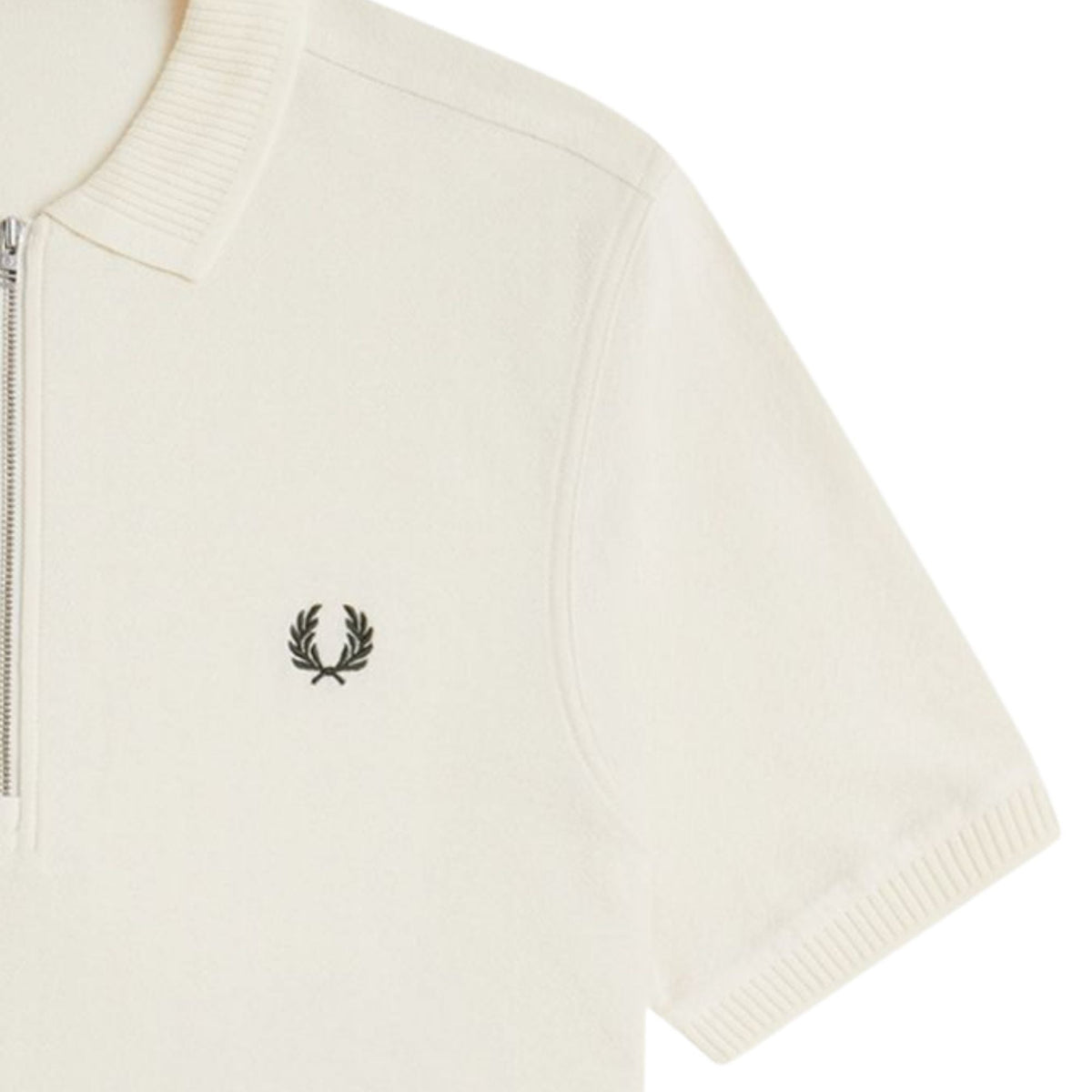 Fred Perry Crepe Pique Polo Shirt - Ecru