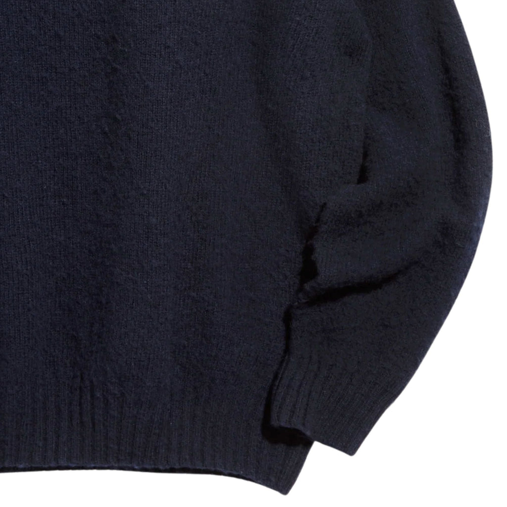 YMC Suedehead Crew Knit Jumper - Navy