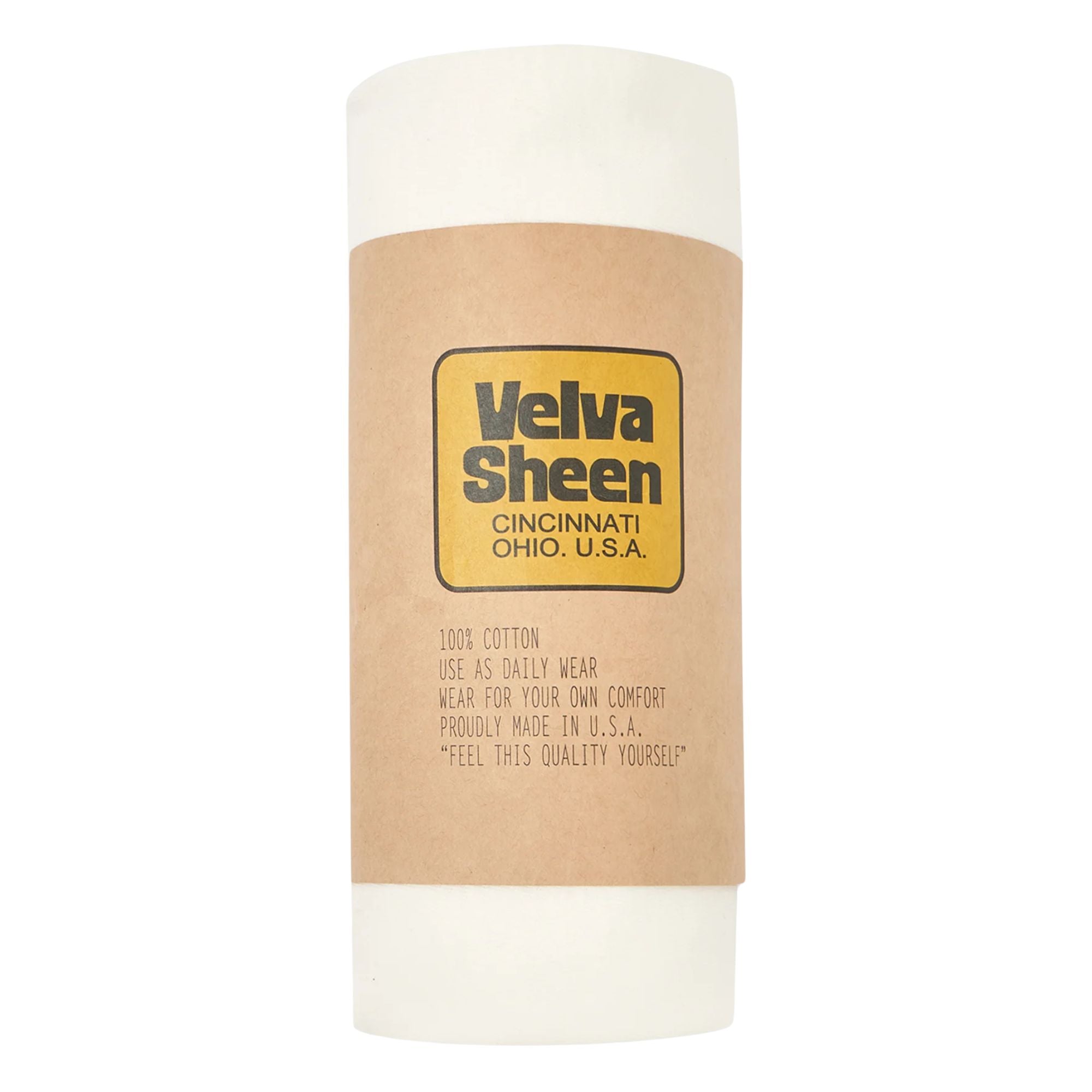 Velva Sheen Rolled Short Sleeve Crew Neck T-Shirt - White