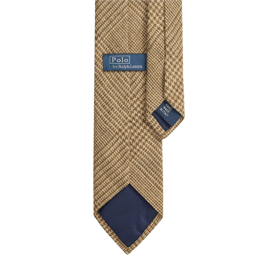 RRL by Ralph Lauren Glen Plaid Silk-Linen-Wool Tie - Brown/Tan