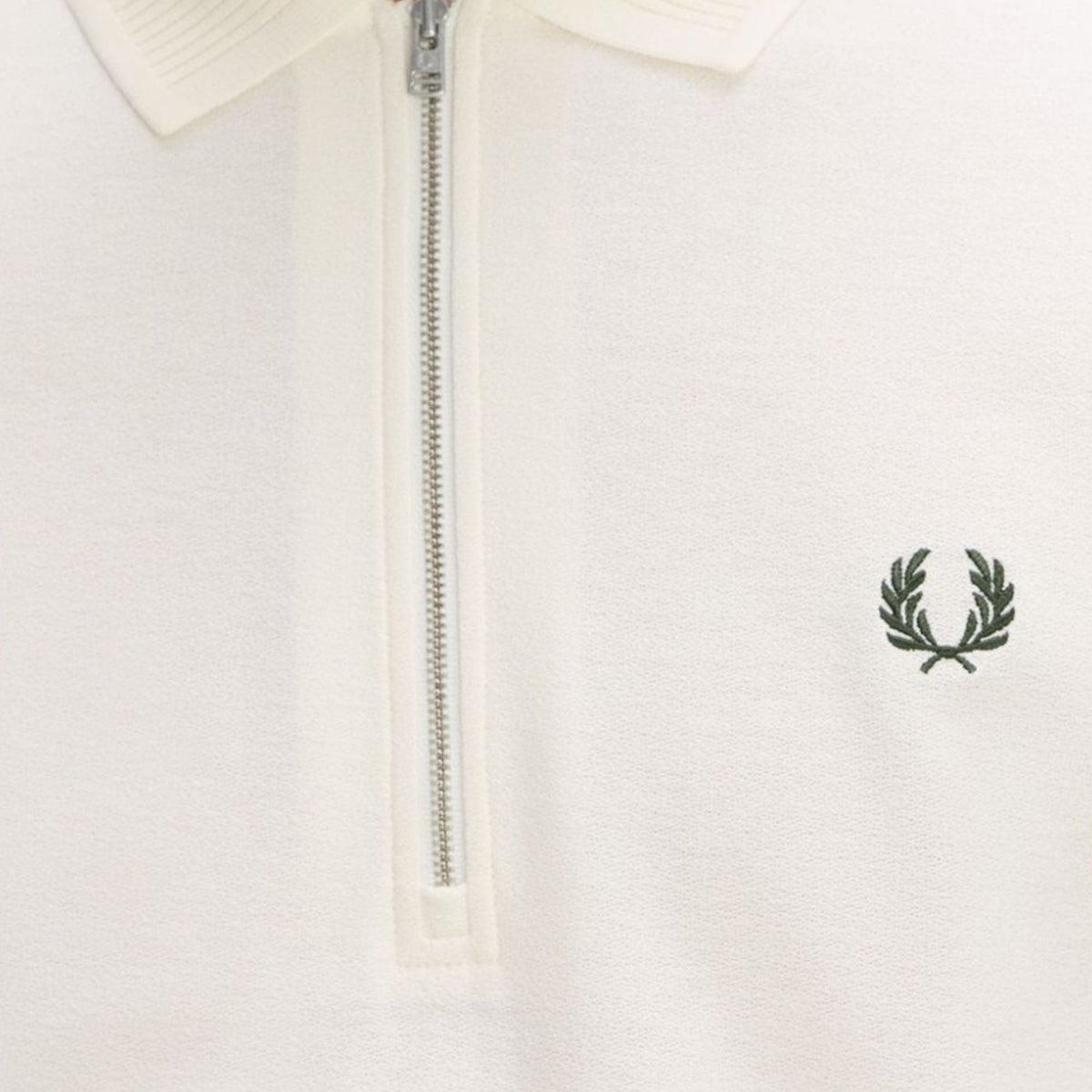 Fred Perry Crepe Pique Polo Shirt - Ecru