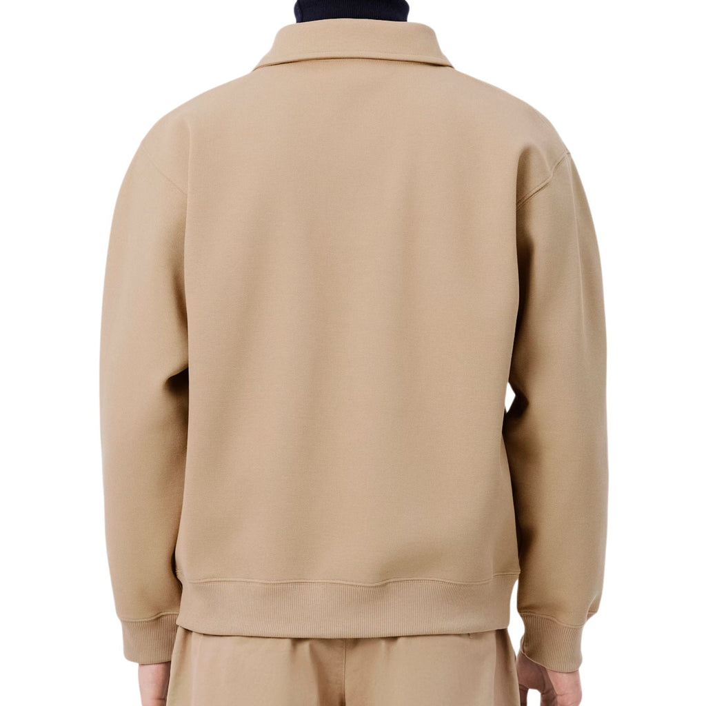 Lacoste Polo Collar Piqué Sweatshirt - Beige