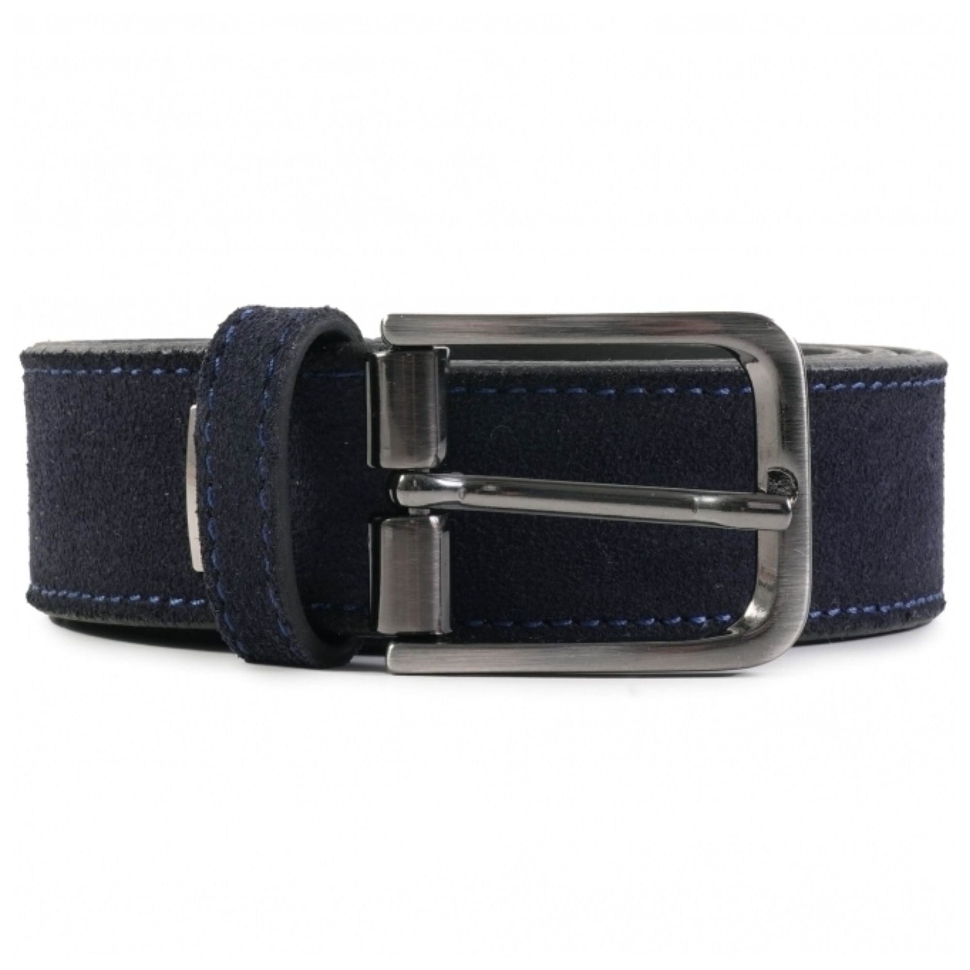 Miguel Bellido Belts Suede Belt - Navy