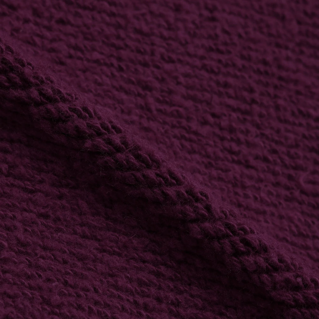 Wonder Looper Double Heavyweight French Terry Pullover Crewneck - Burgundy