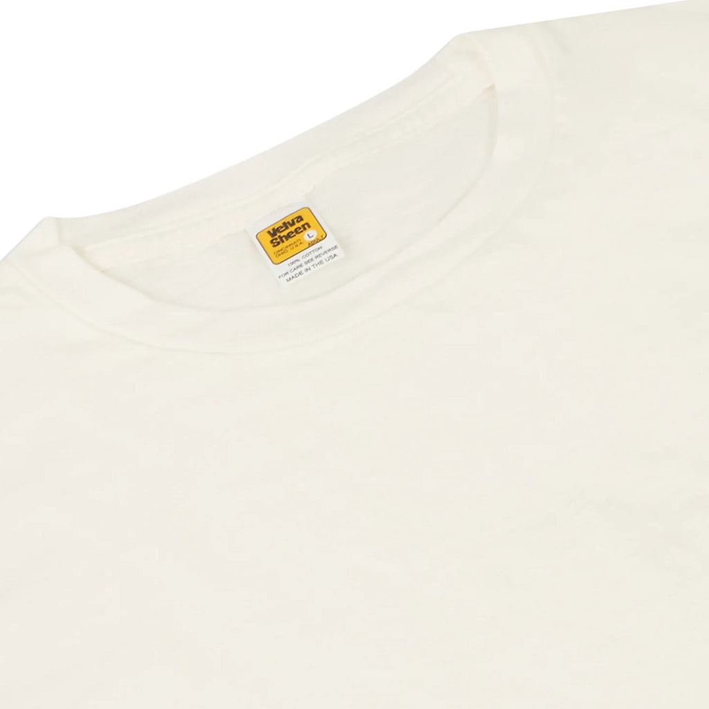Velva Sheen Rolled Short Sleeve Crew Neck T-Shirt - White