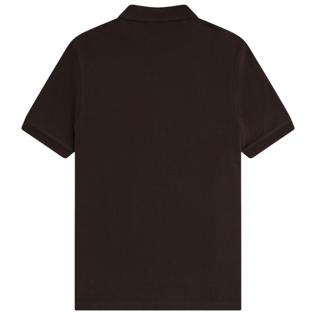 Fred Perry Crepe Pique Polo Shirt - Rich Brown
