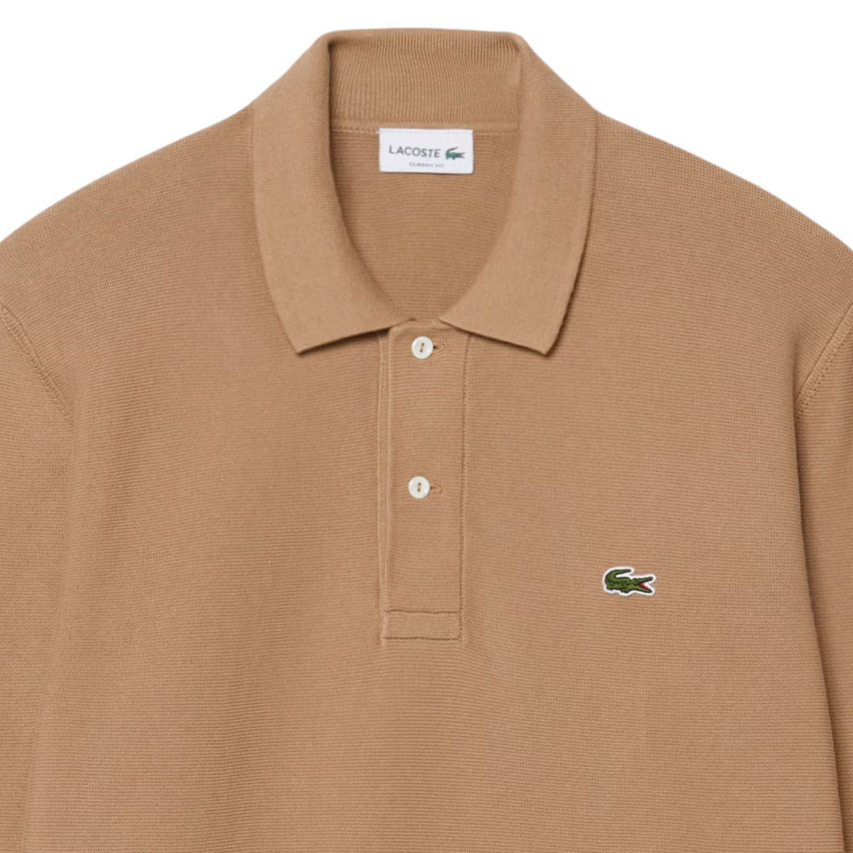 Lacoste Classic Fit Long Sleeved Knitted Polo Shirt - Brown