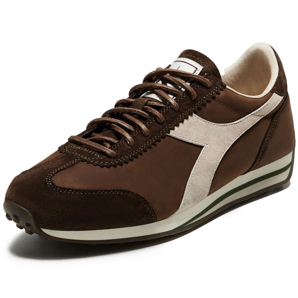 Diadora Rally Waxed Trainers - Brown Chestnut