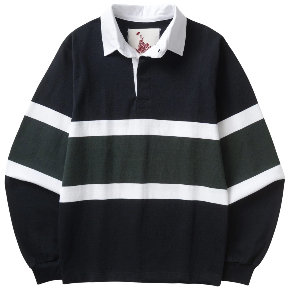 Opensider Classic Rugby Shirt - Black Tri-Stripe