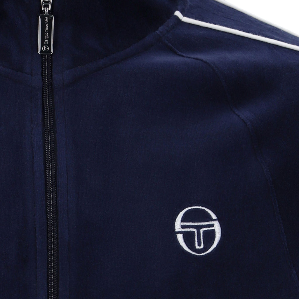 Sergio Tacchini Tasso Velour Track Top - Maritime Blue
