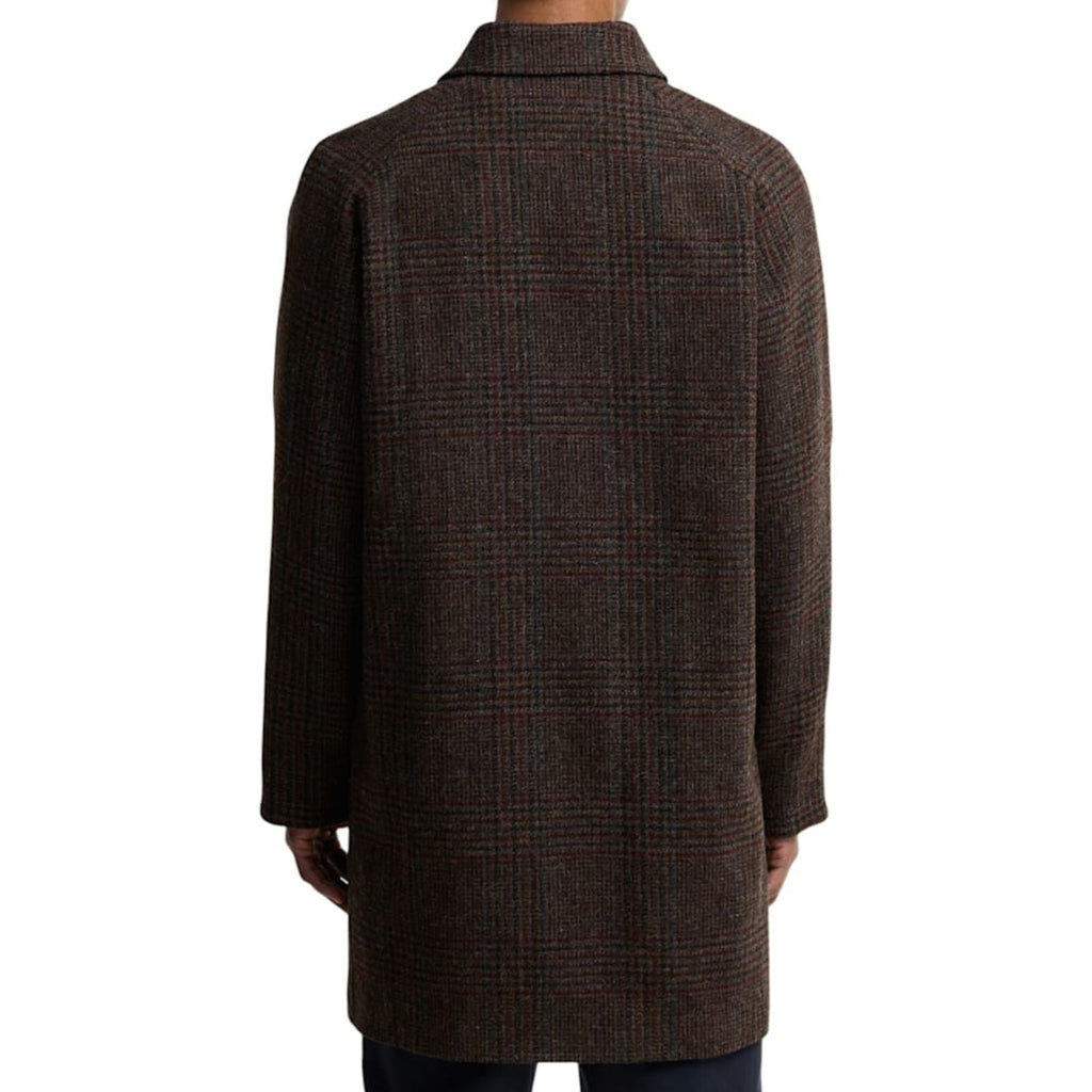 Barbour Lorden Check Wool Overcoat - Dark Oatmeal