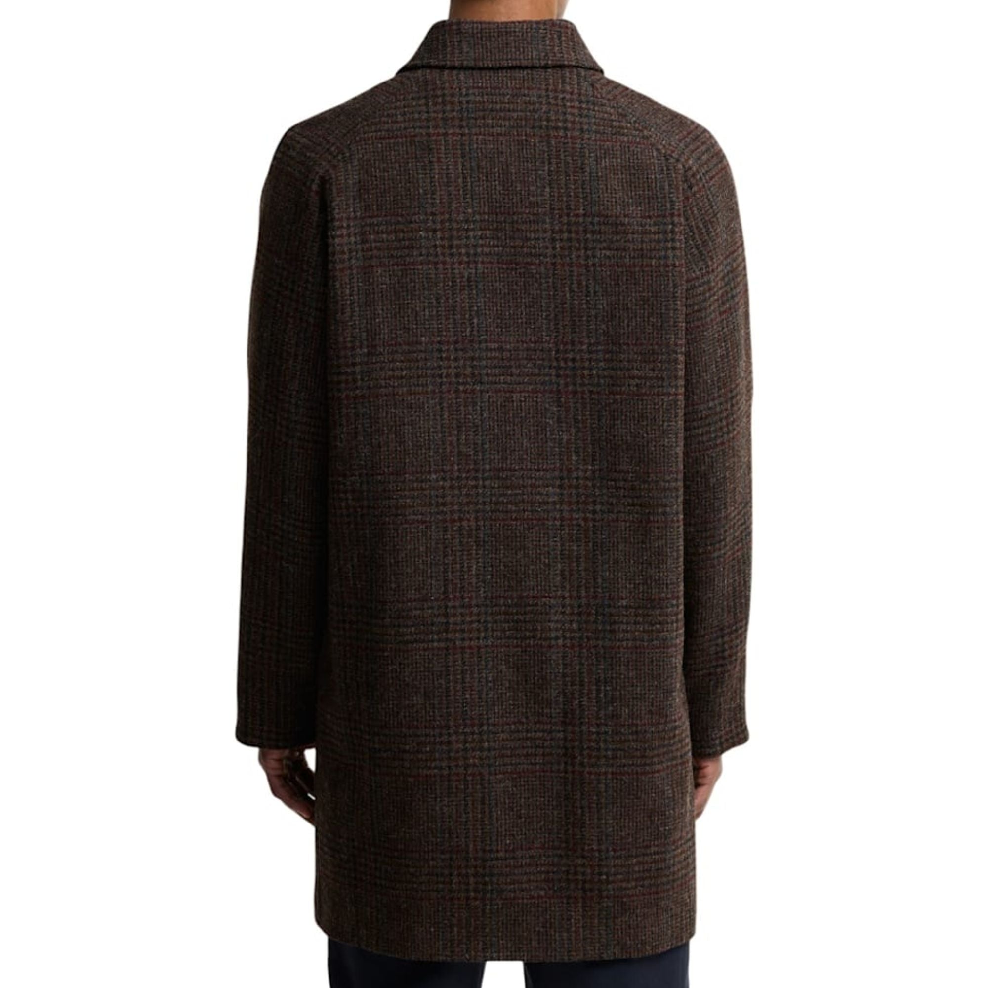Barbour Lorden Check Wool Overcoat - Dark Oatmeal