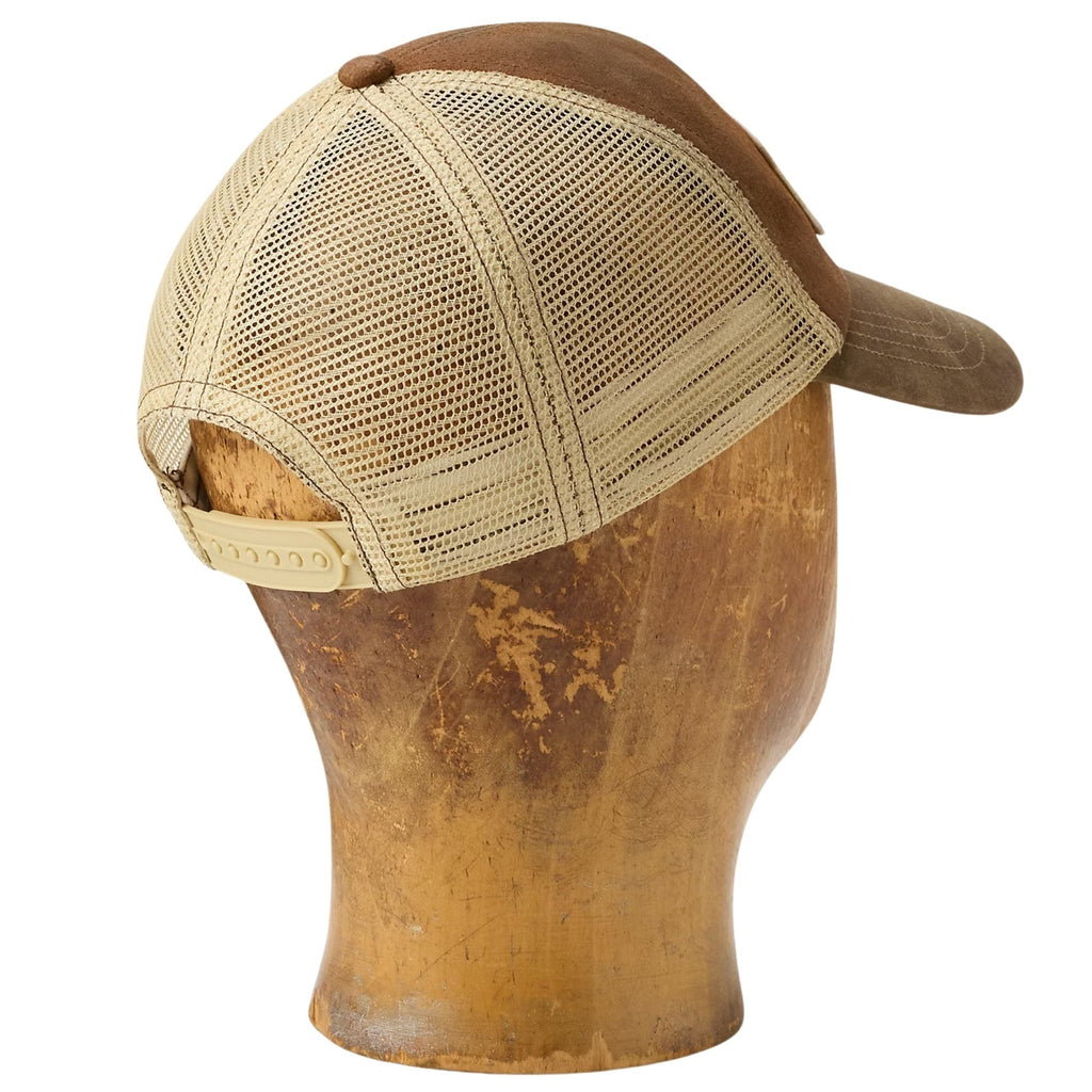 RRL by Ralph Lauren Logo-Patch Suede Trucker Cap - Beech