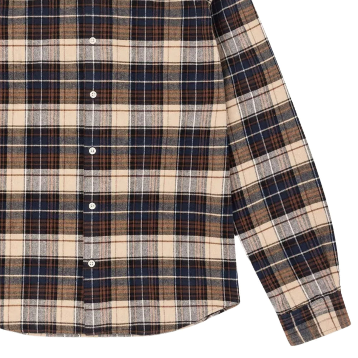 Kestin Heavy Flannel Check Dirleton Shirt - Navy
