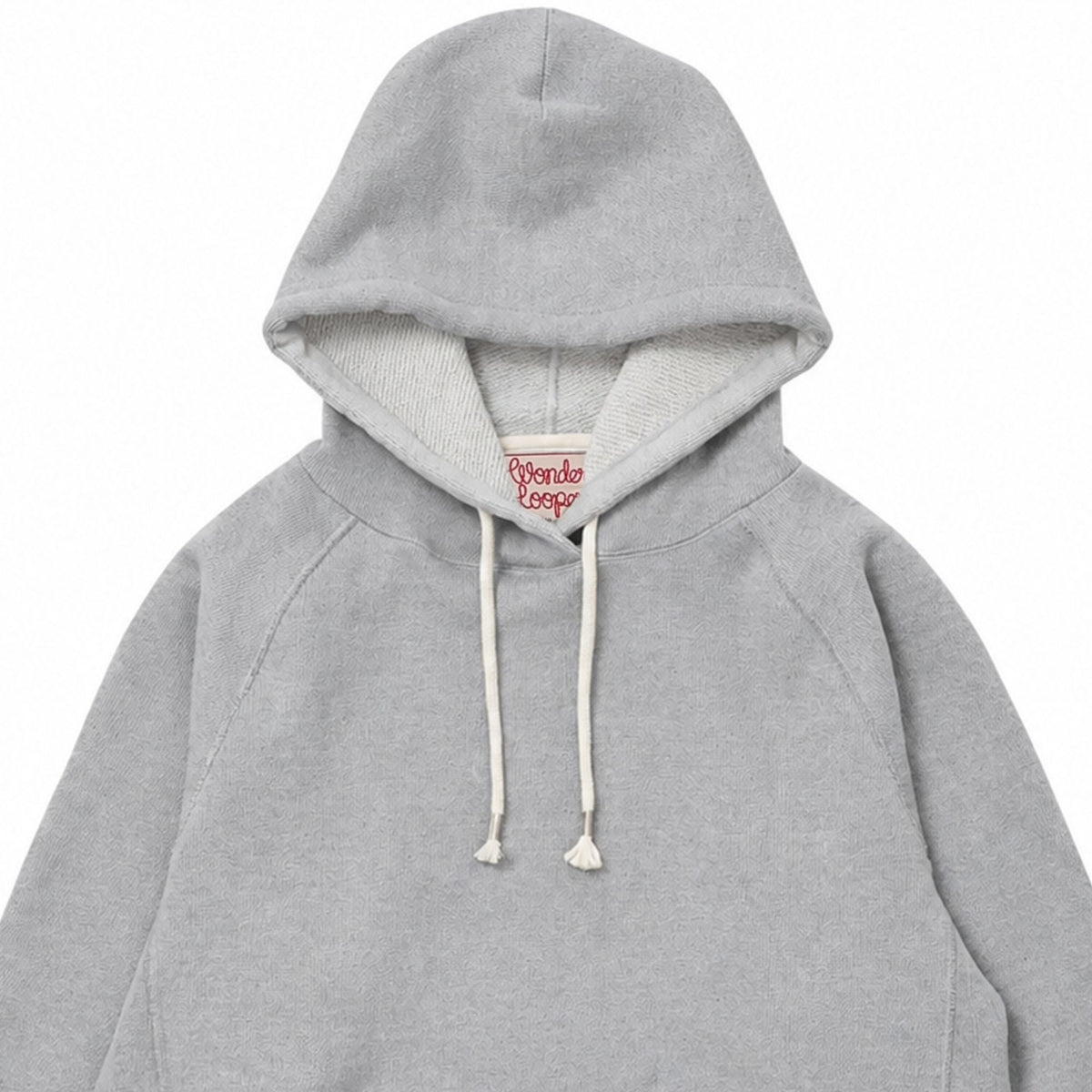 Wonder Looper Double Heavyweight French Terry Pullover Hoodie - Heather Grey