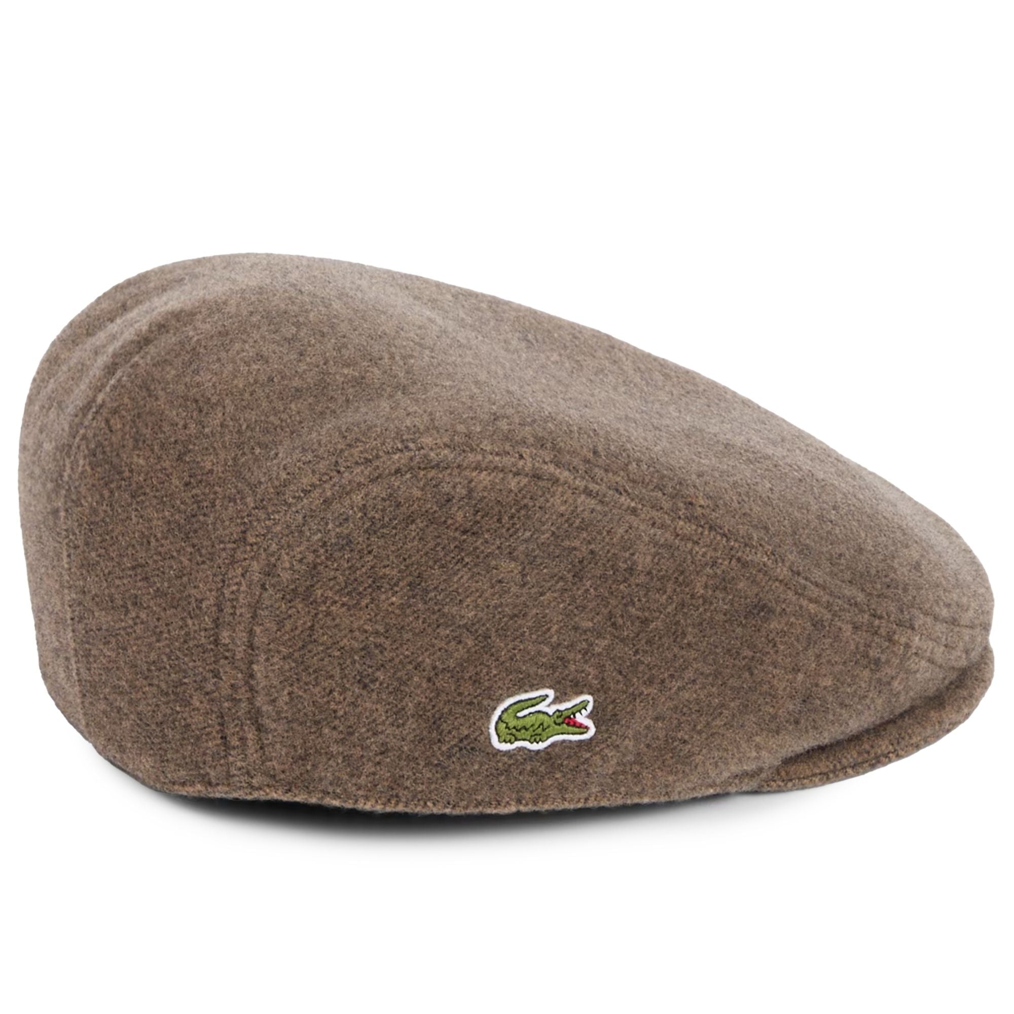 Lacoste Felted Wool Beret - Brown