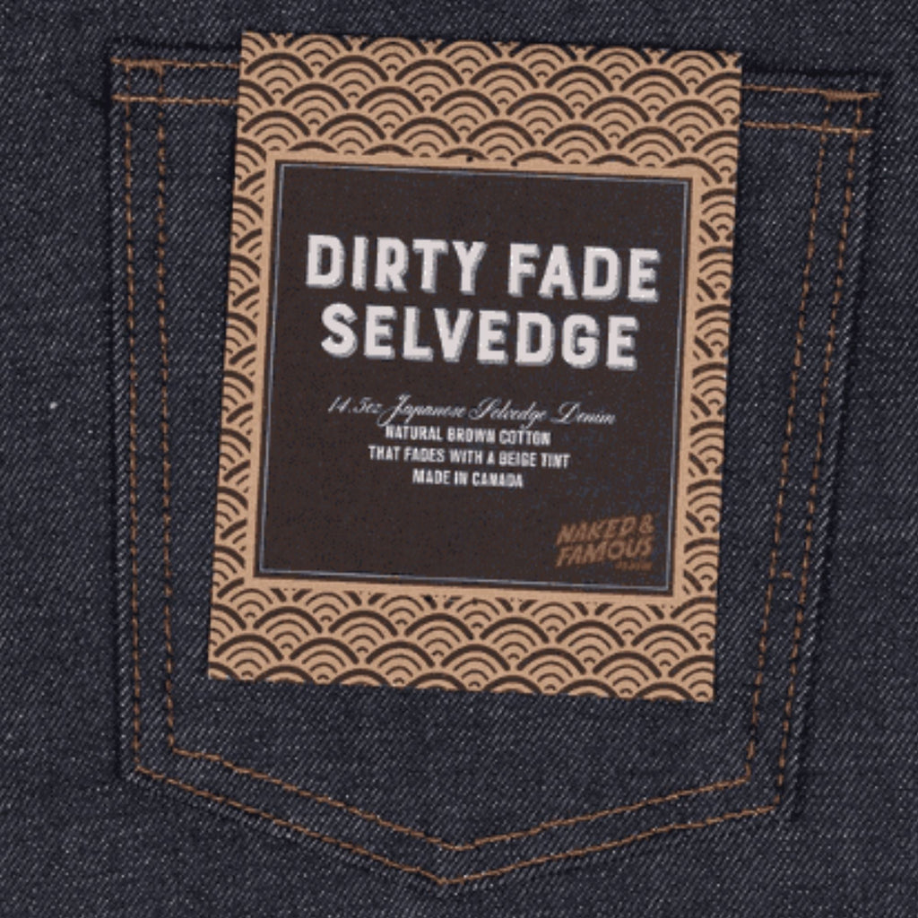 Naked and Famous Denim Weird Guy Dirty Fade Denim Jeans - Indigo