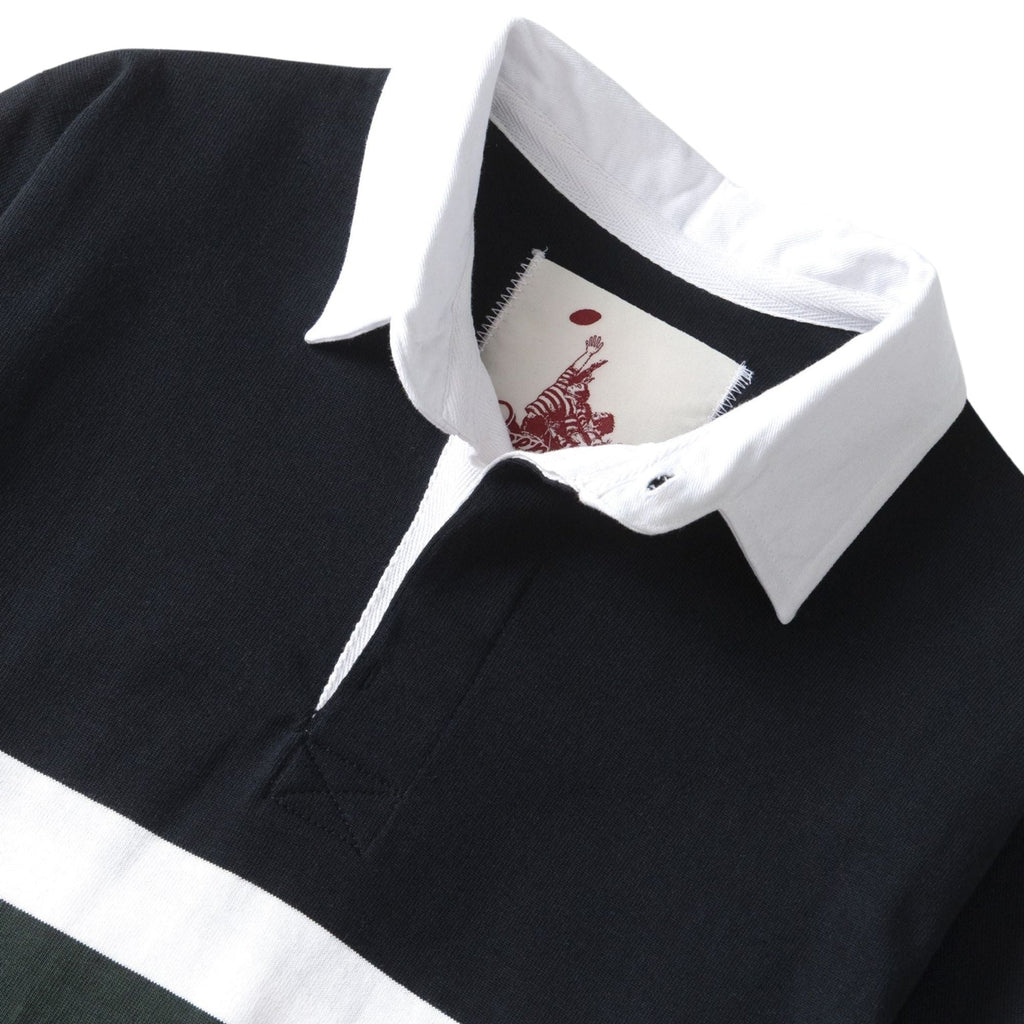 Opensider Classic Rugby Shirt - Black Tri-Stripe