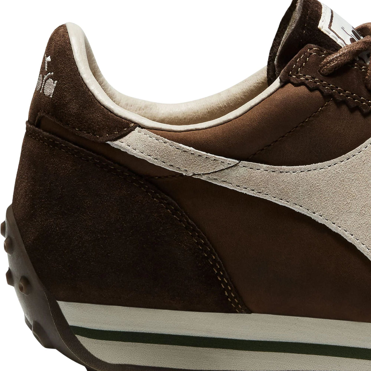 Diadora Rally Waxed Trainers - Brown Chestnut