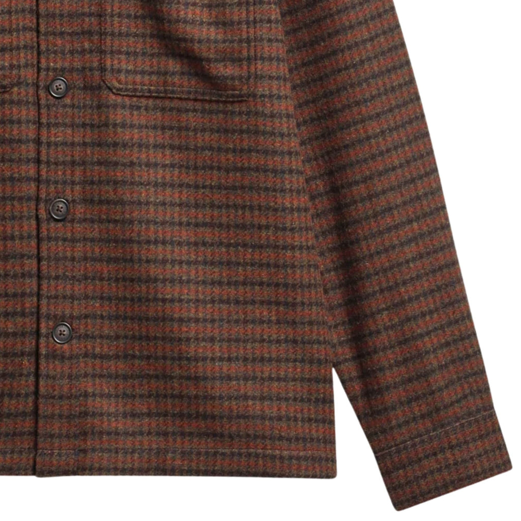 Barbour Hatfield Oversized Houndstooth Overshirt - Chesnut