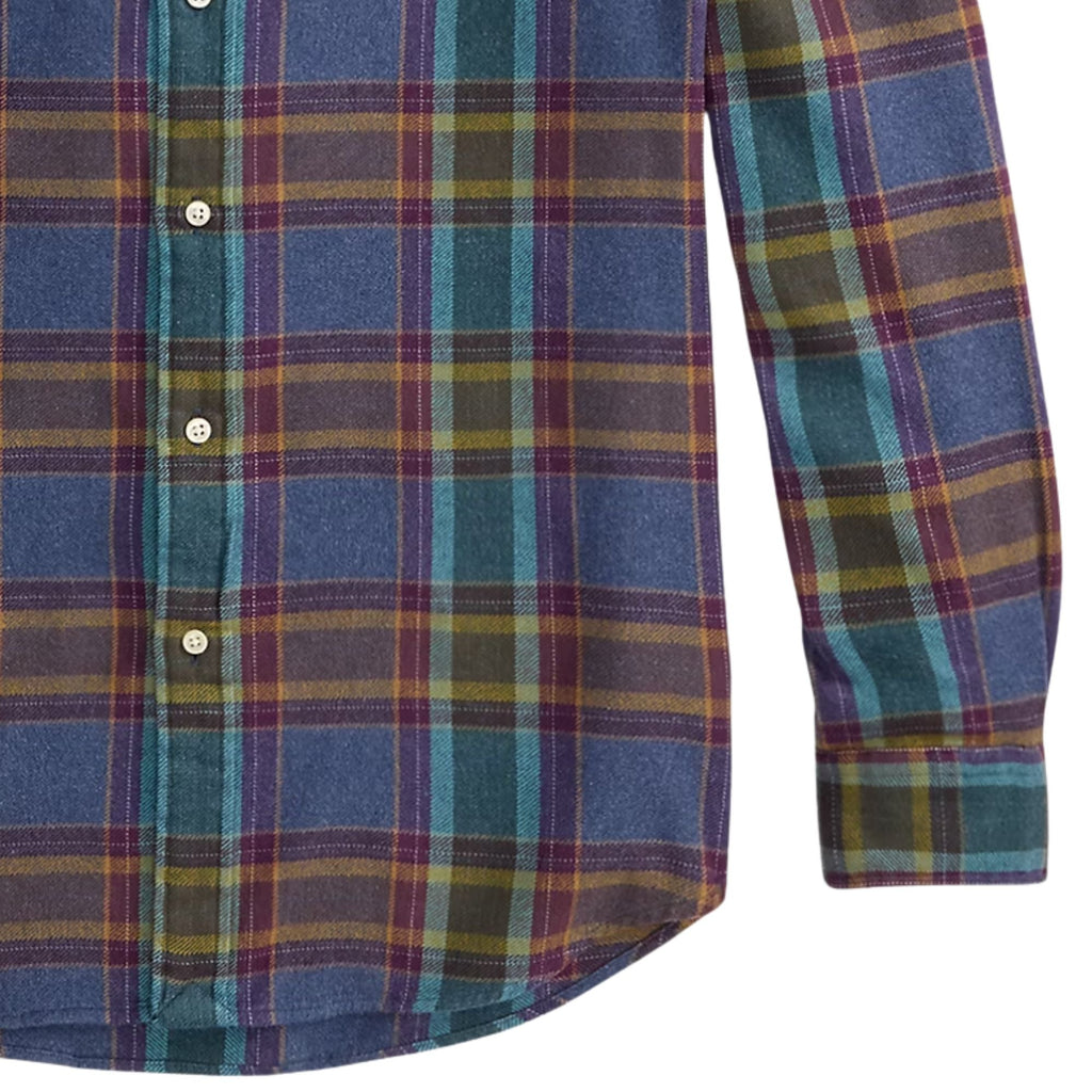Polo Ralph Lauren Custom Fit Plaid Flannel Shirt - Blue Purple Heather