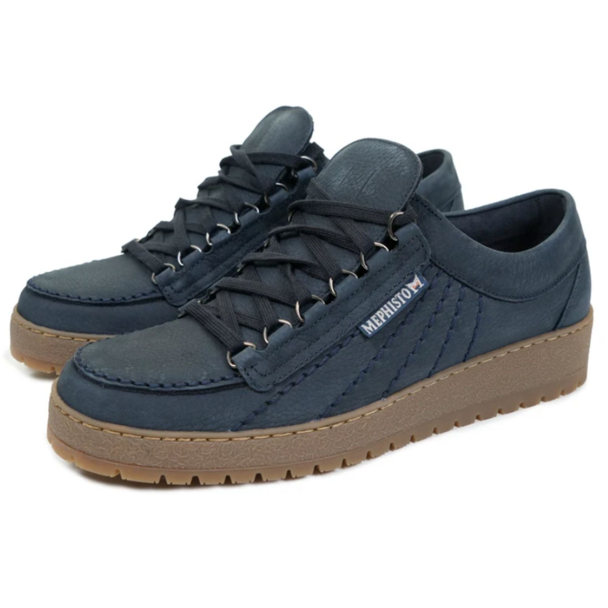 Mephisto Rainbow Sportbuck Shoes - Navy