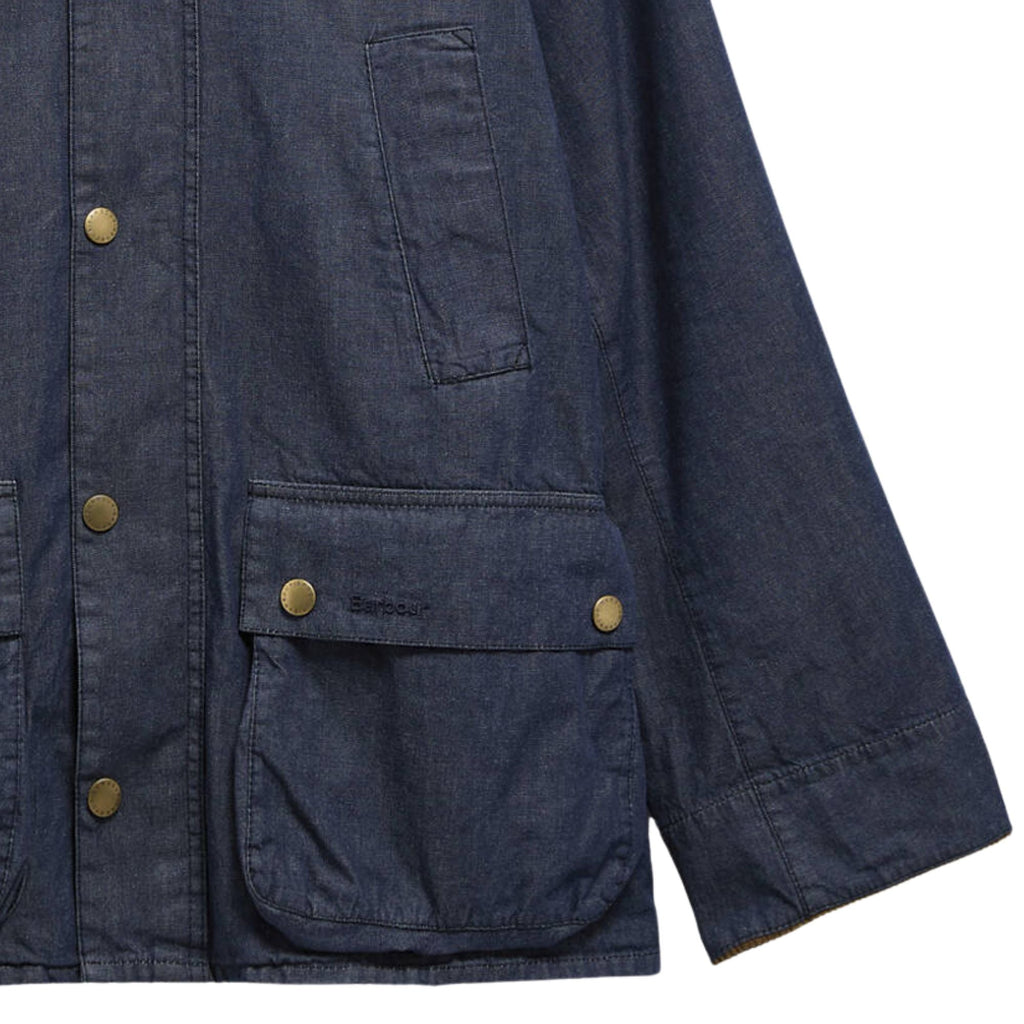 Barbour Oversized Bedale Denim Casual Jacket - Indigo