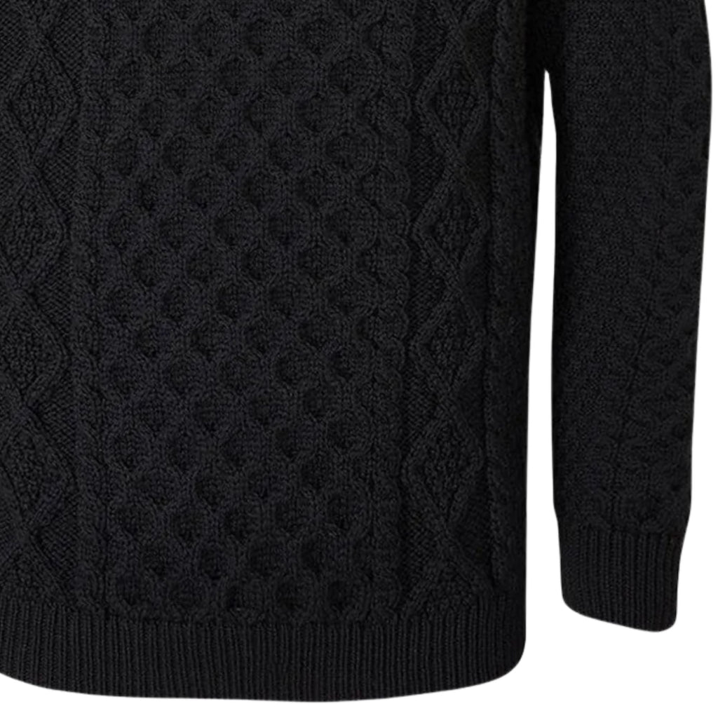 Gloverall Aran Jumper - Black