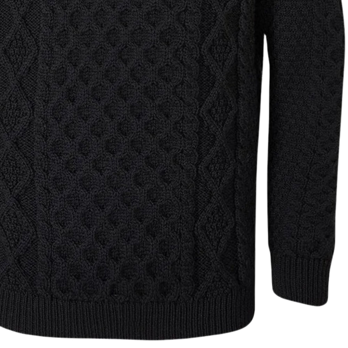 Gloverall Aran Jumper - Black