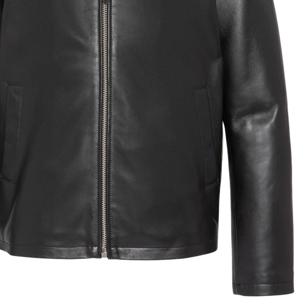 Schott Casual Lambskin Leather Jacket - Black