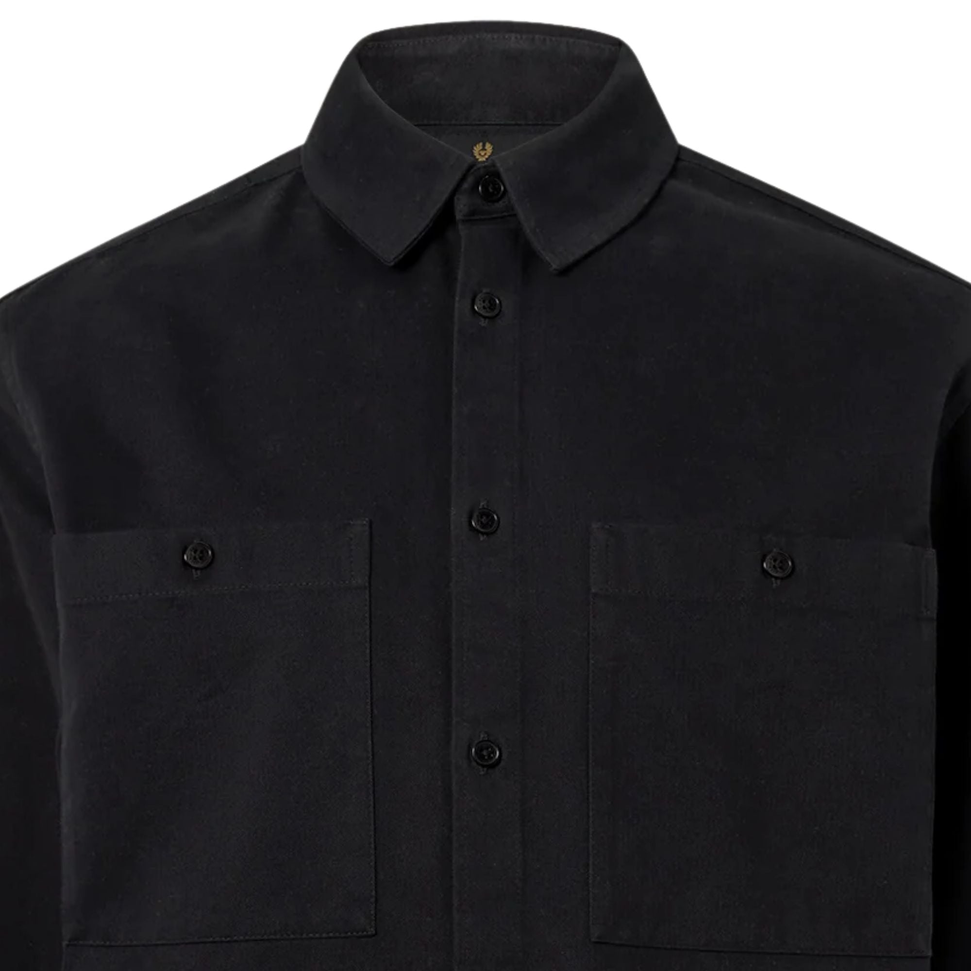Belstaff Outpost Shirt Cotton Herringbone - Black