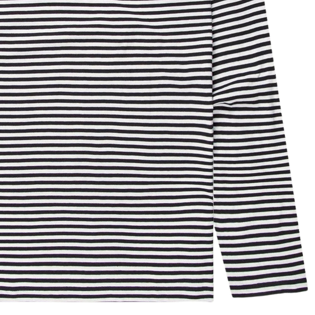 Sunspel Long Sleeve Classic T-Shirt - White/Navy