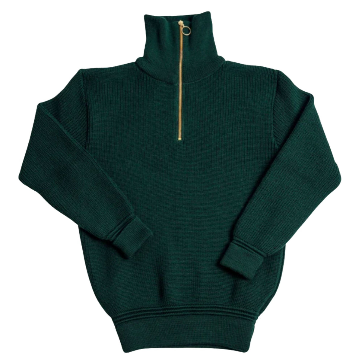 Heimat Virgin Wool Skipper Sweater - Tannen Gruen
