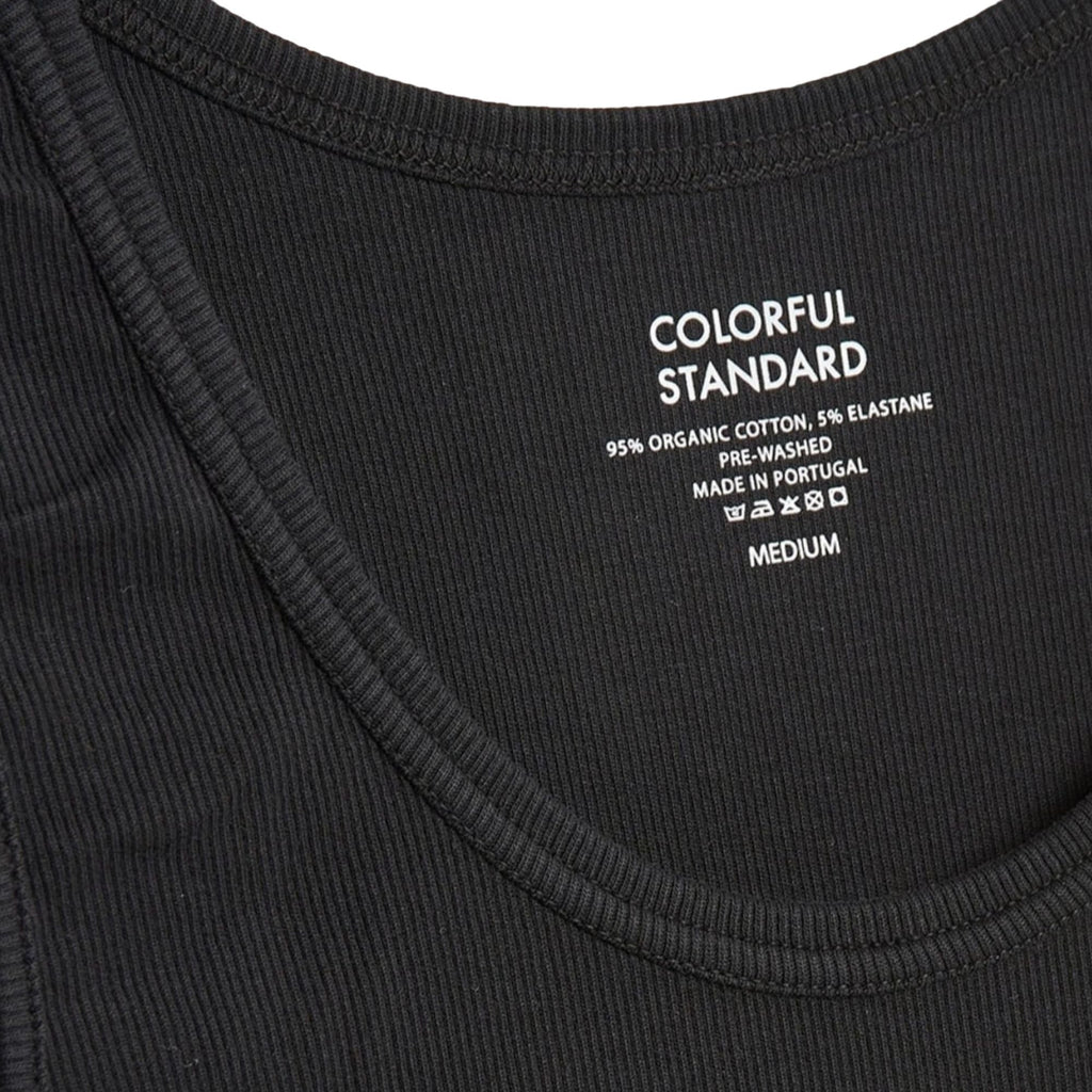 Colorful Standard Organic Rib Tank Top - Black
