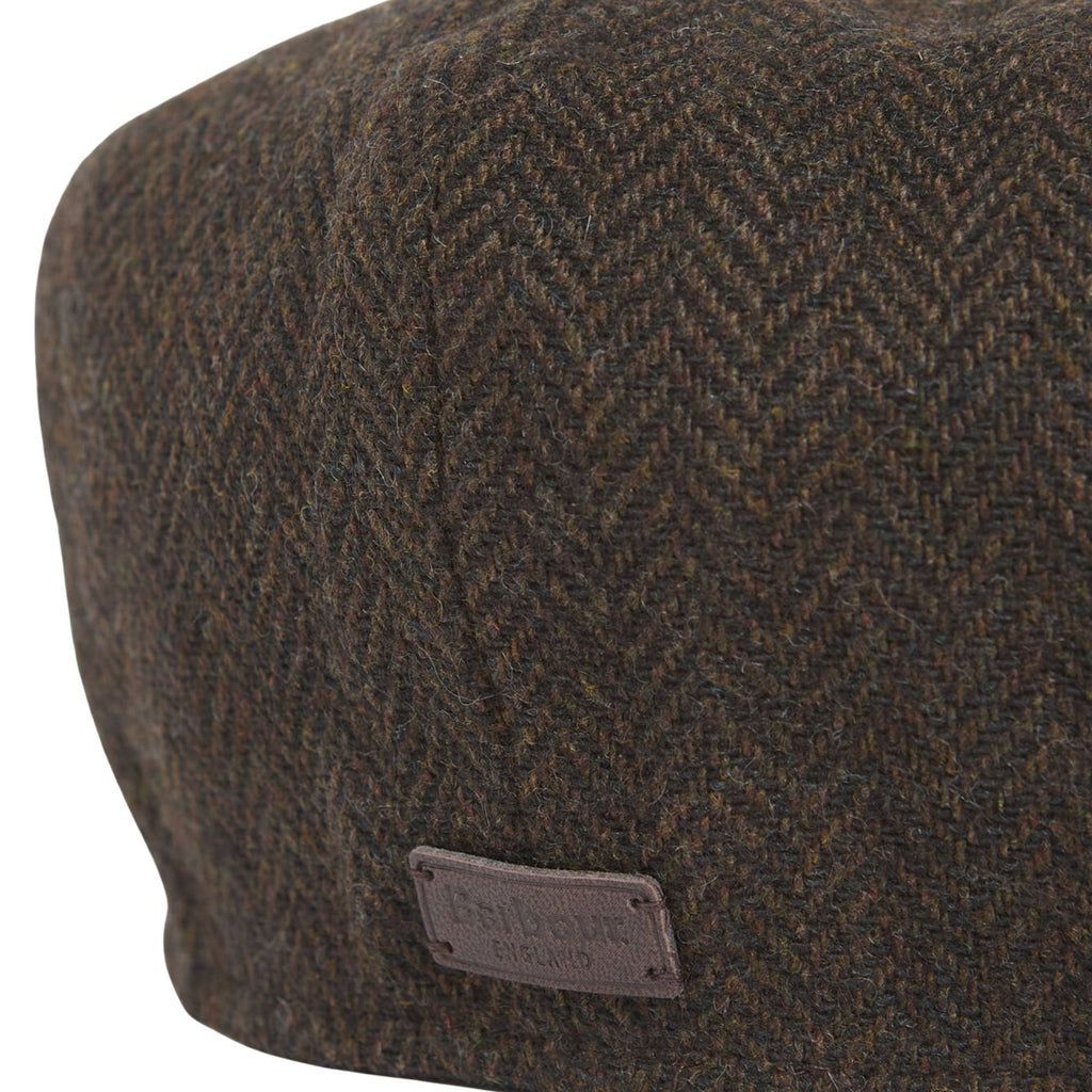 Barbour Fyne Tweed Baker Boy Cap - Dark Brown