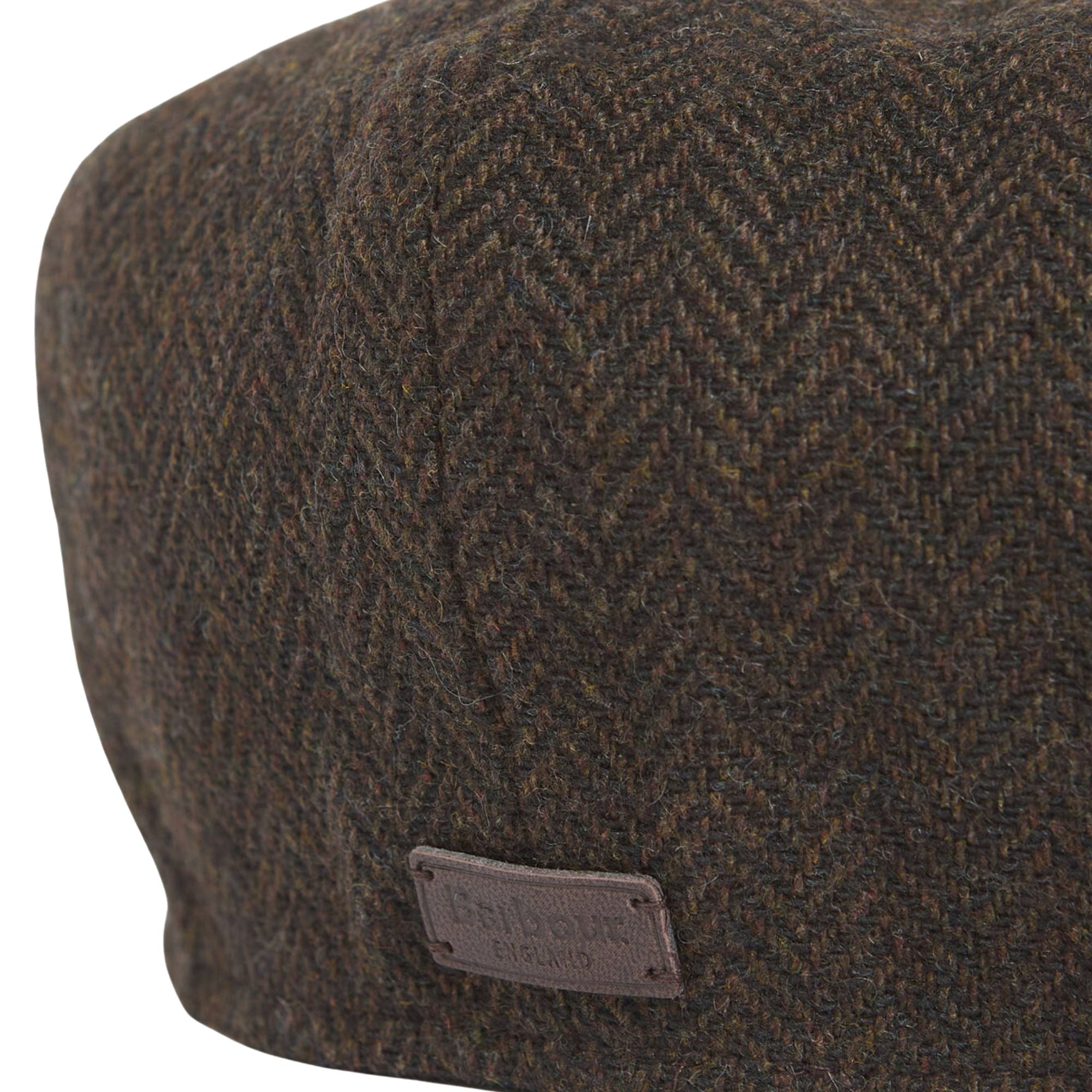 Barbour Fyne Tweed Baker Boy Cap - Dark Brown