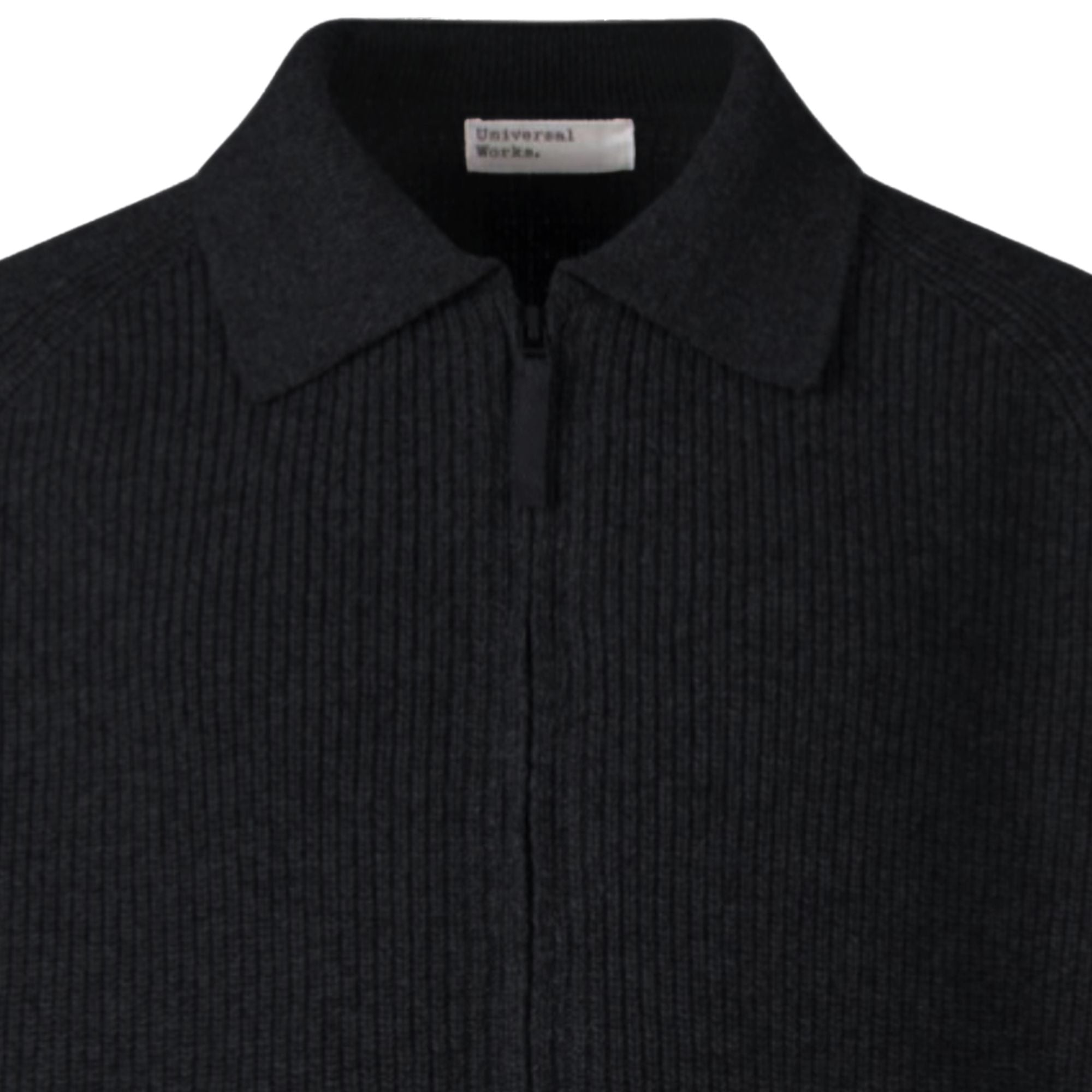 Universal Works Zip Cardigan Eco Wool - Black