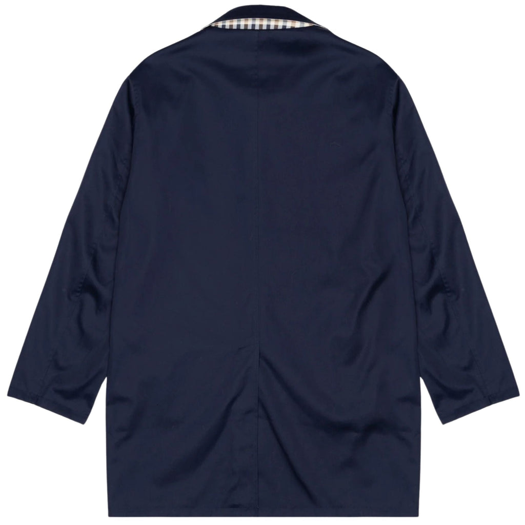 Aquascutum Archival Reversible Mid Coat - Navy